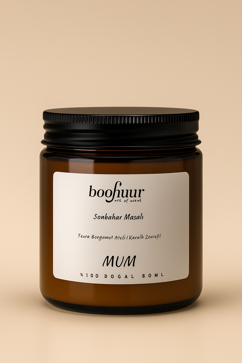 Boohuur %100 Doğal Meditasyon Mum – Zihninize ve Ruhunuza Işık