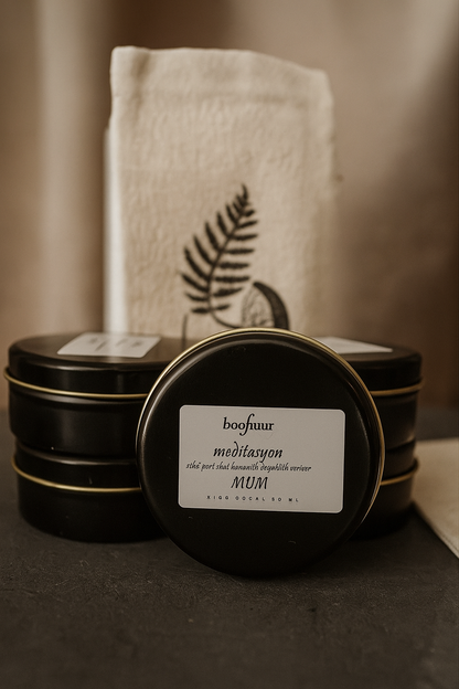 Boohuur %100 Doğal Meditasyon Mum – Zihninize ve Ruhunuza Işık